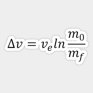 Rocket Equation, most fundamental equation of space exploration Sticker